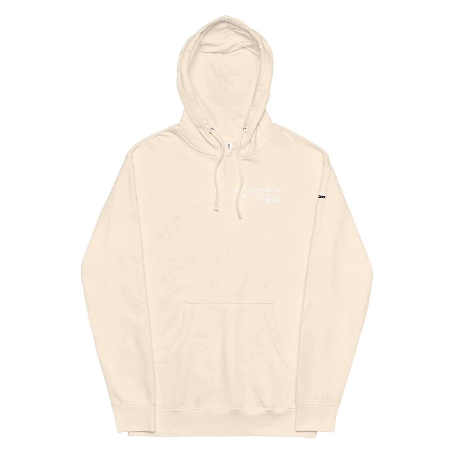 Not Your Keys, Not Your Coins Neutral Midweight Hoodie